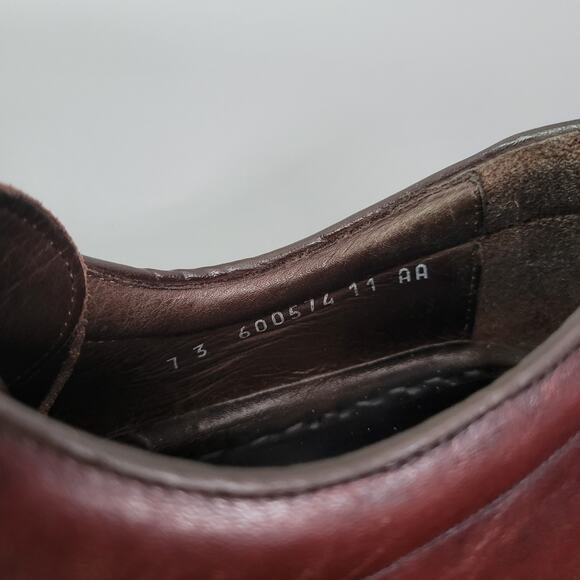 Wright Walker Men’s Oxford Leather Lace Up Shoes Size 11 AA Made In Italy - Picture 12 of 16